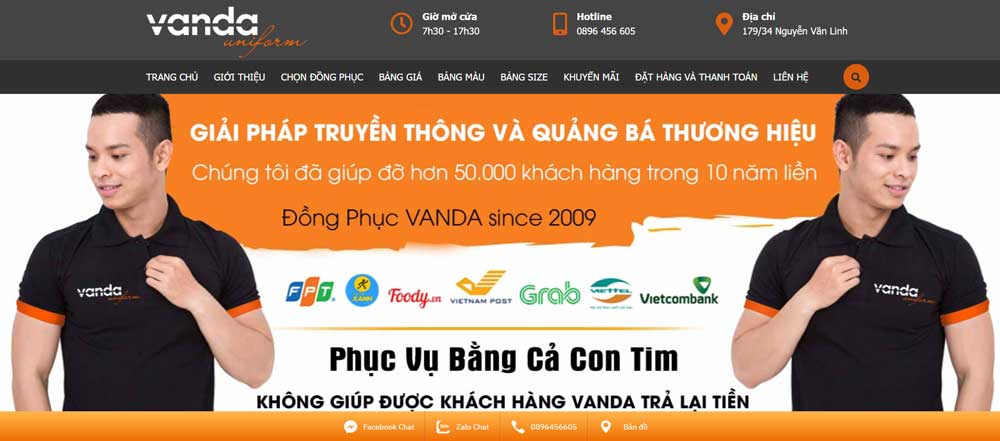 giao-dien-website-dong-phuc-vanda-chuyen-nghiep-va-chuan-seo
